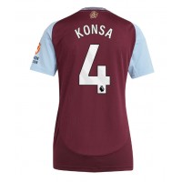 Camiseta Aston Villa Ezri Konsa #4 Primera Equipación Replica 2024-25 para mujer mangas cortas